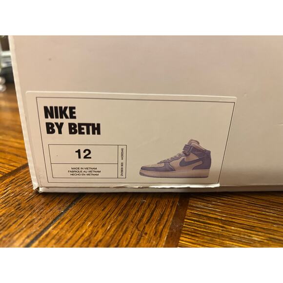 Nike Air Force 1 Mid Custom Nike By Beth Blue White Men’s 12 main image 15